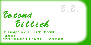 botond billich business card